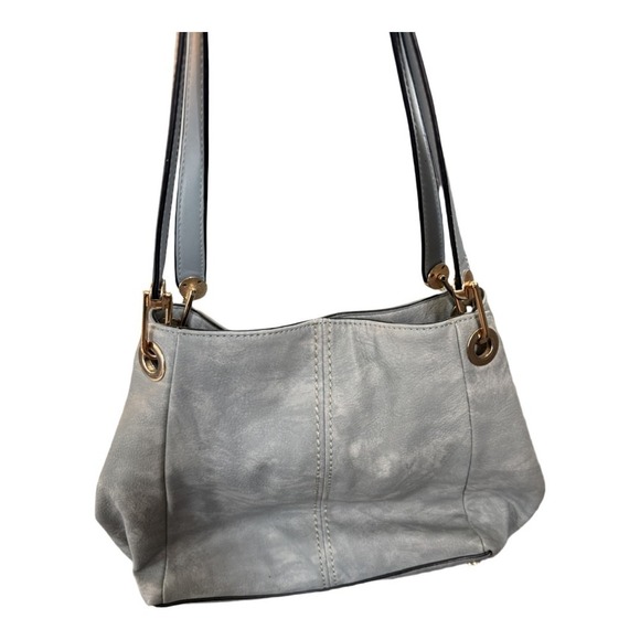 Blue Purse Handbag Shoulder Bag Snap Closure 3 compartments boho, casual - Picture 4 of 7